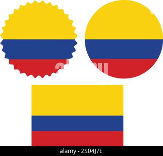 dessin de drapeau colombien vectoriel Illustration de Vecteur