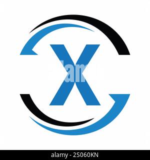 Design initial du logo Monogram X. Modèle de vecteur de symboles d'entreprise et d'entreprise Illustration de Vecteur
