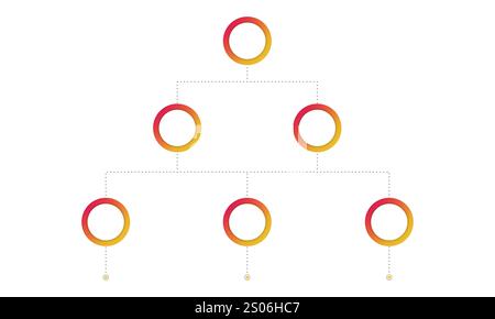 Modèle commercial marketing multiniveau. Structure mlm vierge sur fond blanc. Système hiérarchique. Vecteur Illustration de Vecteur