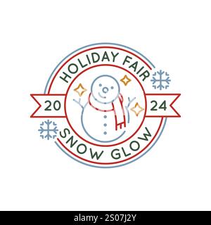 Logo simple avec icône Foire des fêtes Illustration de Vecteur