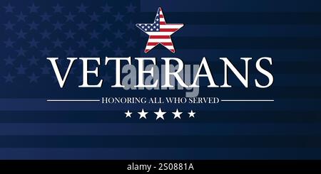 Veterans Day USA. Concept de vacances. Modèle pour fond, bannière, carte, affiche avec inscription de texte Illustration de Vecteur