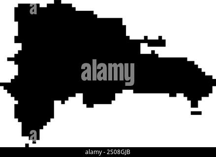 Icônes pixelisées de carte du monde dans le style 8 bits, représentant plus de 190 pays. Parfait pour l'art numérique, les projets éducatifs et les conceptions thématiques. Illustration de Vecteur