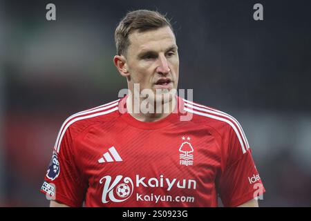 Chris Wood de Nottingham Forest lors du match de premier League Nottingham Forest vs Tottenham Hotspur au City Ground, Nottingham, Royaume-Uni, le 26 décembre 2024 (photo par Alfie Cosgrove/News images) à Nottingham, Royaume-Uni le 26/12/2024. (Photo Alfie Cosgrove/News images/SIPA USA) Banque D'Images