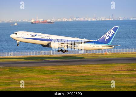 Japon - Tokio, 21 novembre 2024 : ANA B767 au Japon Banque D'Images
