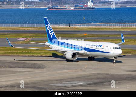 Japon - Tokio, 21 novembre 2024 : ANA B767 au Japon Banque D'Images