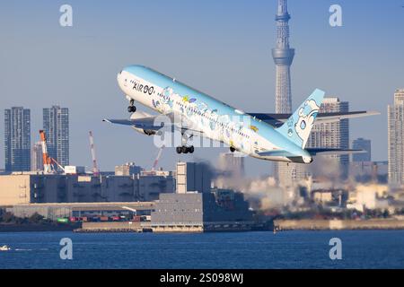 Japon - Tokio, 21 novembre 2024 : Air DO Boeing B767 au Japon Banque D'Images