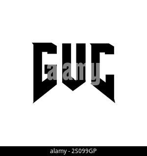 Conception de logo de lettre GUC pour la société de technologie. GUC logo design combinaison de couleurs noir et blanc. Logo GUC, vecteur GUC, conception GUC, icône GUC, alph GUC Illustration de Vecteur