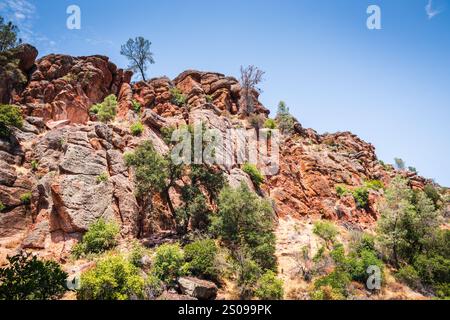Pinnacles National Park est un parc national des États-Unis protégeant une zone montagneuse située à l'est de la vallée de Salinas en Californie centrale Banque D'Images