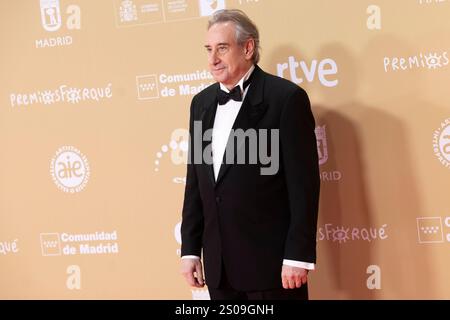 Madrid, Espagne. 14 décembre 2024. Juanjo Puigcorbé assiste au tapis rouge des Prix Jose María Forque 2024 au Palacio Municipal de Congresos de Madrid. (Photo de Nacho Lopez/SOPA images/SIPA USA) crédit : SIPA USA/Alamy Live News Banque D'Images