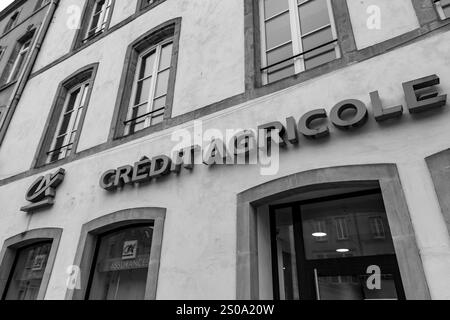 Metz, France - 23 janvier 2022 : Groupe crédit agricole parfois appelé la banque verte en raison de ses liens historiques avec l'agriculture, filiale à Metz. Banque D'Images