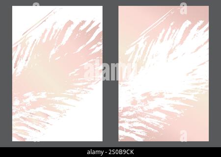 Aquarelle ou traits d'encre dans un modèle de bannière de style grunge. Modèle de conception grunge rose doux avec des traits. Parfait pour ajouter une touche d'audace et texturée Illustration de Vecteur