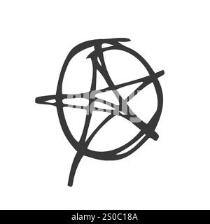 Illustration de l'icône anarchie Silhouette. Anti social Protantial Vector pictogramme graphique symbole clip Art Illustration de Vecteur