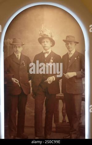 Vienne, Autriche. 12 décembre 2024. Musée d'histoire militaire, Institut d'histoire militaire de Vienne, photographie portrait d'une recrue inconnue après la conscription vers 1910 Banque D'Images