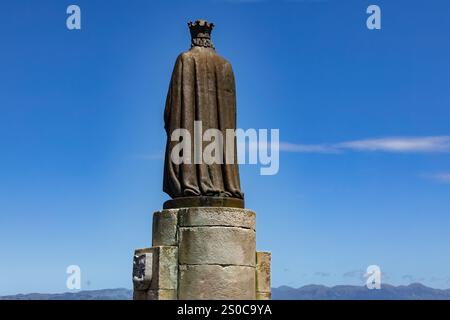 Monument protecteur de navigation dans le port de Pico île Açores Portugal Banque D'Images