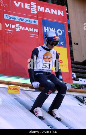 Titisee Neustadt, Allemagne. 13 décembre 2024. Andreas Wellinger (SC Ruhpolding) beim FIS Skisprung-Weltcup Superteam Herren in Neustadt crédit : dpa/Alamy Live News Banque D'Images