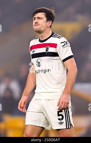 Wolverhampton, Royaume-Uni. 26 décembre 2024. Harry Maguire de Manchester United lors du match de Wolverhampton Wanderers FC contre Manchester United FC English premier League au Molineux Stadium, Wolverhampton, Angleterre, Royaume-Uni le 26 décembre 2024 Credit : Every second Media/Alamy Live News Banque D'Images