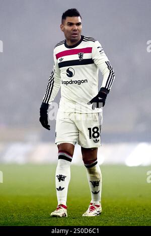 Wolverhampton, Royaume-Uni. 26 décembre 2024. Casemiro de Manchester United lors du match Wolverhampton Wanderers FC contre Manchester United FC English premier League au Molineux Stadium, Wolverhampton, Angleterre, Royaume-Uni le 26 décembre 2024 Credit : Every second Media/Alamy Live News Banque D'Images