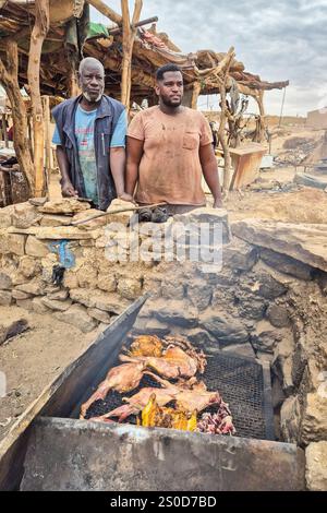 Mauritanie, Atar, marché aux chèvres Banque D'Images