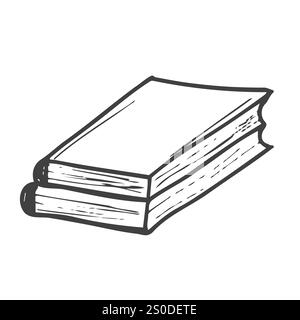 Ensemble de livres. Livres ouverts et fermés, livres sur l'étagère, livres empilés et livre isolé Illustration de Vecteur