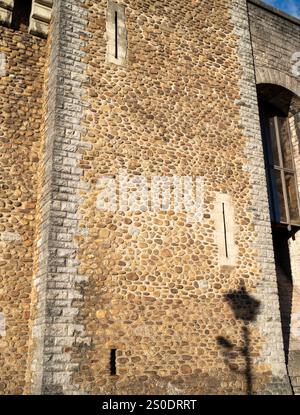 Les murs extérieurs du château de Cardiff à Cardiff au sud du pays de Galles Banque D'Images