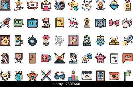 Icônes de renommée Collection d'icônes vectorielles de haute qualité avec trait modifiable. Idéal pour les projets professionnels et créatifs. Illustration de Vecteur