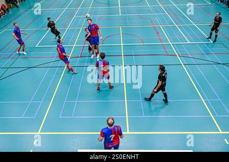 Lierde, Belgique. 27 décembre 2024. Situation du match photographiée lors de la Supercup minivoetbal 2024 entre Doltcini Erwetegem et AZ77 Maldegem, le vendredi 27 décembre 2024 à Lierde, Belgique . Crédit : Sportpix/Alamy Live News Banque D'Images