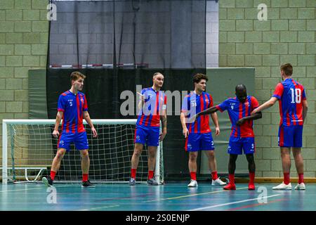 Lierde, Belgique. 27 décembre 2024. Team Maldegem photographié lors de la Supercup minivoetbal 2024 entre Doltcini Erwetegem et AZ77 Maldegem, le vendredi 27 décembre 2024 à Lierde, Belgique . Crédit : Sportpix/Alamy Live News Banque D'Images
