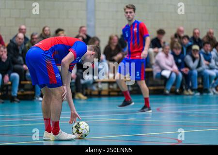 Lierde, Belgique. 27 décembre 2024. Maldegem prêt à démarrer la Supercup minivoetbal 2024 entre Doltcini Erwetegem et AZ77 Maldegem, le vendredi 27 décembre 2024 à Lierde, Belgique . Crédit : Sportpix/Alamy Live News Banque D'Images