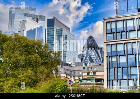 Ville de Londres, bâtiments du quartier financier, Londres, Angleterre, Royaume-Uni Banque D'Images
