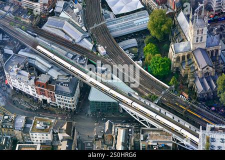 London Bridge Station, vues depuis The Shard, Londres, Angleterre, Royaume-Uni Banque D'Images