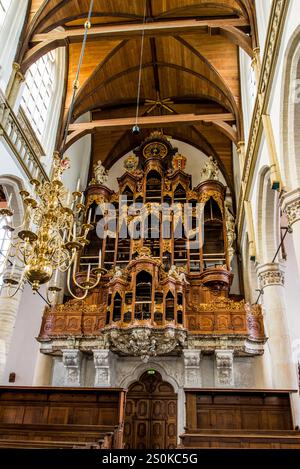 Église Oude Kerk (et institut d'art) bâtiment le plus ancien à Amsterdam, hollande, pays-Bas. Banque D'Images