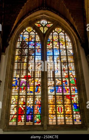 Église Oude Kerk (et institut d'art) bâtiment le plus ancien à Amsterdam, hollande, pays-Bas. Banque D'Images