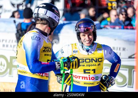 Bormio, Italie. 28 décembre 2024. Précurseurs lors de la Coupe du monde AUDI FIS ski - descente - hommes, course de ski alpin à Bormio, Italie, décembre 28 2024 crédit : Agence photo indépendante/Alamy Live News Banque D'Images
