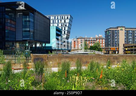 UK, South Yorkshire, Sheffield, Castlegate regardant le nord-ouest. Banque D'Images