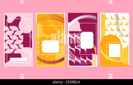 Exploration de différentes combinaisons de couleurs et éléments graphiques. Illustration de Vecteur