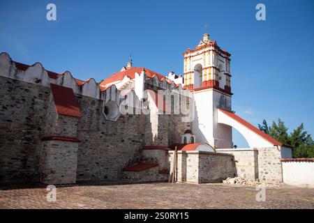 Église “Preciosa Sangre de Cristo” à Teotitlan del Valle dans la région d’Oaxaca au Mexique. Banque D'Images