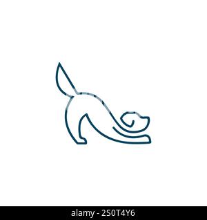 Silhouette noire de chien sur fond blanc, silhouette vectorielle de chien sur fond blanc, icône de patte de chat ou de chien. Icône patte. Chien, icône de patte de chat. Zoo. chien, chat. Illustration de Vecteur