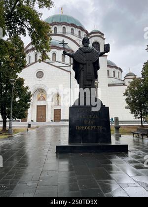 BELGRADE, SERBIE - 14 septembre 2024 : sculpture de Saint Sava. Photo de haute qualité Banque D'Images