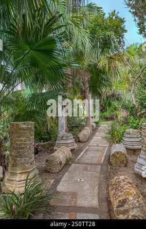 Pathway at the Unfinished Church produit George's Parish Bermuda Banque D'Images