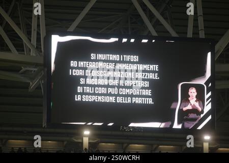 Turin, Italie. 29 décembre 2024. Lors de la saison 2024/25 de la Serie A italienne, match de football entre la Juventus FC et l'ACF Fiorentina le 29 décembre 2024 au stade Allianz de Turin en Italie. Crédit : Nderim Kaceli/Alamy Live News Banque D'Images