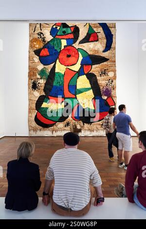 Tapisserie du Fundació, 1979, Joan Miró, Josep Royo, Barcelone, Catalogne, Espagne Banque D'Images