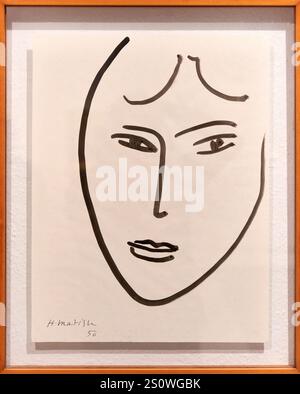 Dessin avec une dédicace à Pilar i Joan Miró, 1950, Henri Matisse (1869-1954) Banque D'Images