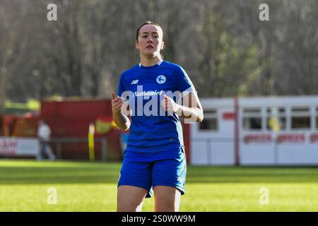 Briton Ferry, pays de Galles. 29 décembre 2024. Nieve Jenkins de Cardiff City Women lors du Genero Adran premier match entre Briton Ferry Llansawel Women et Cardiff City Women à Old Road à Briton Ferry, pays de Galles, Royaume-Uni le 29 décembre 2024. Crédit : Duncan Thomas/Majestic Media/Alamy Live News. Banque D'Images