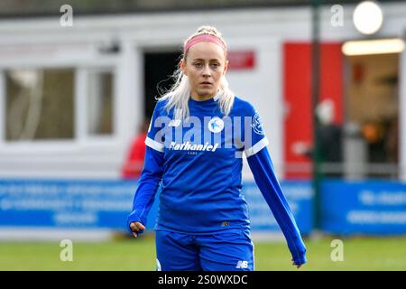 Briton Ferry, pays de Galles. 29 décembre 2024. Kerry Walklett de Cardiff City Women lors du Genero Adran premier match entre Briton Ferry Llansawel Women et Cardiff City Women à Old Road à Briton Ferry, pays de Galles, Royaume-Uni le 29 décembre 2024. Crédit : Duncan Thomas/Majestic Media/Alamy Live News. Banque D'Images