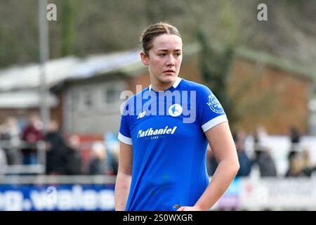 Briton Ferry, pays de Galles. 29 décembre 2024. Nieve Jenkins de Cardiff City Women lors du Genero Adran premier match entre Briton Ferry Llansawel Women et Cardiff City Women à Old Road à Briton Ferry, pays de Galles, Royaume-Uni le 29 décembre 2024. Crédit : Duncan Thomas/Majestic Media/Alamy Live News. Banque D'Images