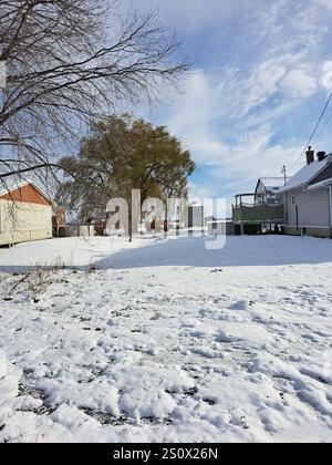 Terres agricoles à Saint-Guillaume, Québec, Canada Banque D'Images