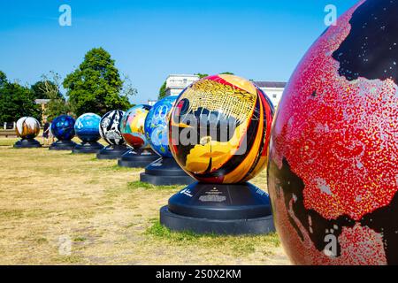 Exposition en plein air « The World Reimagined » 2023 au National maritime Museum, Greenwich, Londres, Angleterre Banque D'Images