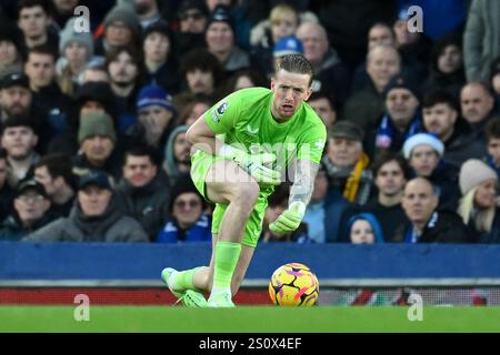 Jordan Pickford d'Everton lors du match de premier League entre Everton et Nottingham Forest au Goodison Park, Liverpool le dimanche 29 décembre 2024. (Photo : Jon Hobley | mi News) crédit : MI News & Sport /Alamy Live News Banque D'Images