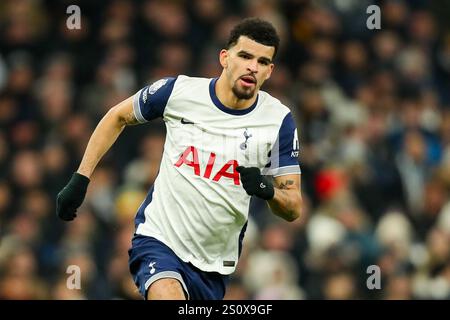 Londres, Royaume-Uni. 29 décembre 2024. Dominic Solanke de Tottenham Hotspur en action lors du match de premier League Tottenham Hotspur vs Wolverhampton Wanderers au Tottenham Hotspur Stadium, Londres, Royaume-Uni, 29 décembre 2024 (photo par Izzy Poles/News images) à Londres, Royaume-Uni le 29/12/2024. (Photo par Izzy Poles/News images/SIPA USA) crédit : SIPA USA/Alamy Live News Banque D'Images