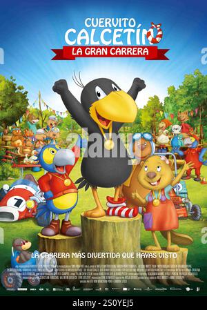 RAVEN LE PETIT RASCAL-LA GRANDE COURSE (2015) -TITRE ORIGINAL : DER KLEINE RABE SOCKE-DAS GROBE RENNEN-, RÉALISÉ PAR UTE VON MUNCHOW-POHL ET SANDOR JESSE. Crédit : Akkord film Produktion GmbH / Virgin Lands photos animées / album Banque D'Images